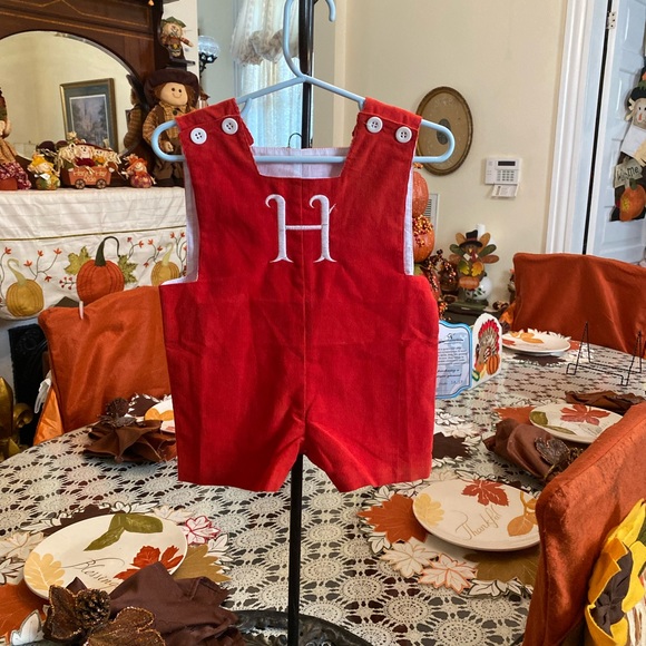 NWT Remember Nguyen Infant Boys Jon Jon size 3 months Monogrammed H - Picture 14 of 16